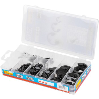 Set van 300 E-ringen / Borgringen – Assortiment in Opbergdoos | Veerstaal