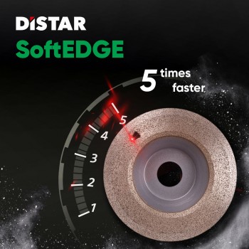 Komschijf Tegels Distar 115 mm SoftEDGE Vijf keer sneller en krachtiger! Grinding cup Distar 115 x 22,23 SoftEDGE Five times faster!