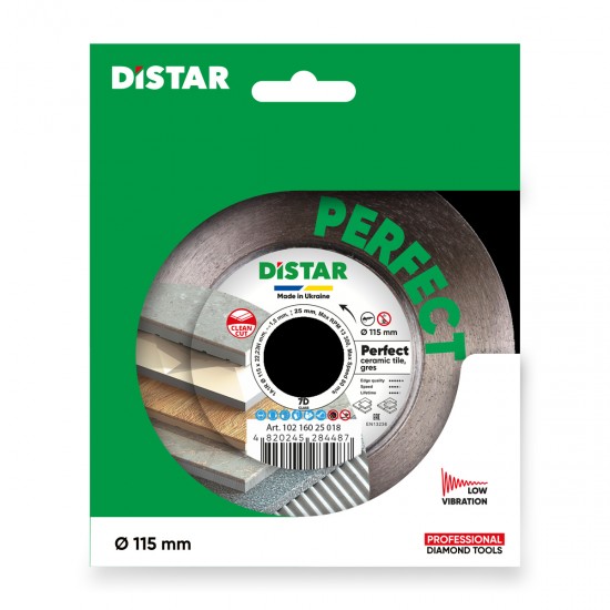 PERFECT diamantschijf 115 keramische tegels , DIAMOND CUTTING BLADE 1A1R 115X22,23H PERFECT