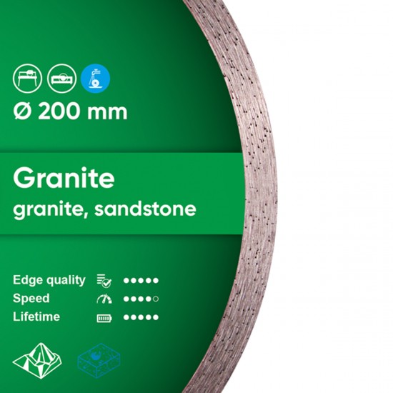 Diamantzaagblad Graniet,Marmer 250 x 25,4 mm 1A1R 250