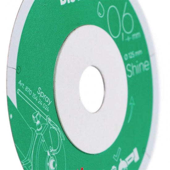 Diamond cutting blade 1A1R 125,6x0,6x22,23 Shine - Premium Diamantzaagblad Shine 1A1R – 125 x 0,6 mm voor Fijn Snijwerk