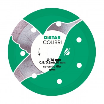 Diamantschijf Distar 76 mm x Asgat 10 mm Colibri Diamantschijf Distar 76 mm x Asgat 10 mm Colibri