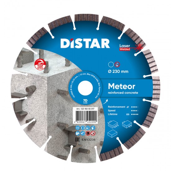 '' Distar '' Diamantschijf 230mm 1A1RSS METEOR H12 Reinforced concrete