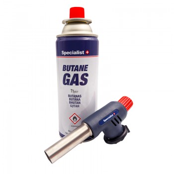 Gasbrander + 2 Gasflessen - Creme Brulee Brander - Soldeer - Keukenbrander Gasbrander + 2 Gasflessen - Creme Brulee Brander - Soldeer - Keukenbrander