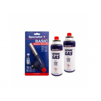 Gasbrander + 2 Gasflessen - Creme Brulee Brander - Soldeer - Keukenbrander