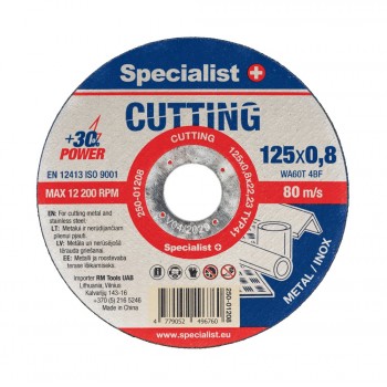 SPECIALIST+ Doorslijpschijf Metaal & RVS 125 x 0,8 x 22,23 mm - Ultra Dun SPECIALIST+ Doorslijpschijf Metaal & RVS 125 x 0,8 x 22,23 mm - Ultra Dun