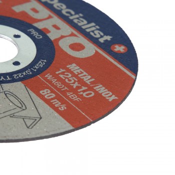 PRO Doorslijpschijf Metaal & RVS 125 x 1,0 x 22,23 mm – Professionele Slijpschijf SPECIALIST+