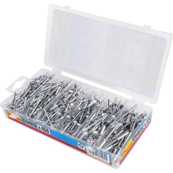 Set 450 stuks aluminium popnagels , 6-maten