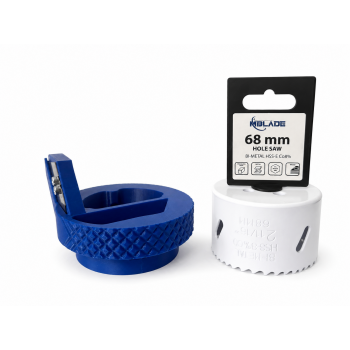 SPECIALIST+ Gipsplaat Randfrees Set 68 mm – Ontbramer & Ruimer voor Inbouwdozen – Inclusief Bi-Metaal Cobalt Gatzaag 68 mm met Adapter