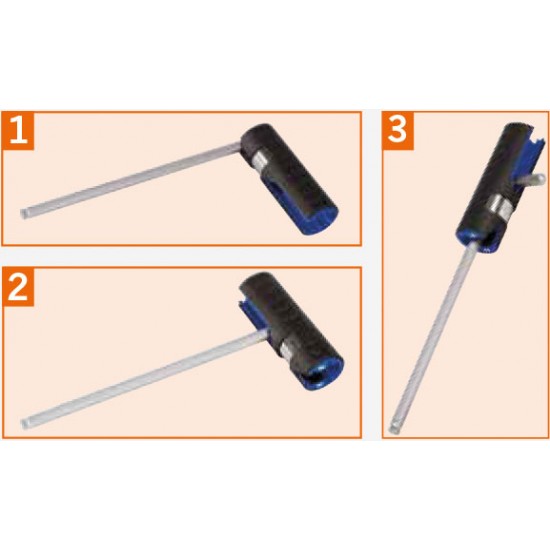 Inbussleutelset voor binnenzeskantschroeven met multifunctionele handgreep en TURBALL® kogelkop – extra lange uitvoering volgens DIN ISO 2936, 9-delig