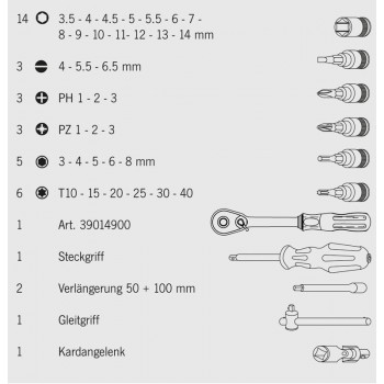 ''PROJAHN'' Industriële dopsleutelkoffer, metrisch zeskant 6,3 / 1/4" 40-dlg. ''PROJAHN'' Industriële dopsleutelkoffer, metrisch zeskant 6,3 / 1/4" 40-dlg.
