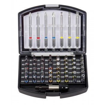COLOR Bitset - Bit-Box L 6,3 / 1/4" 25 mm + 75 mm 56-dlg. ''PROJAHN''