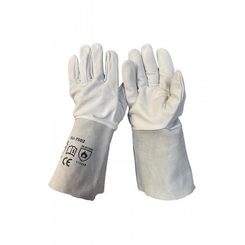 Las werkhandschoenen lang , maat 10,5 ( 1-paar)