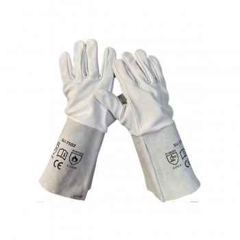 Las werkhandschoenen lang , maat 10,5 ( 1-paar)