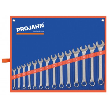 ''PROJAHN'' Ring-Steeksleutelset 14-delig in oprolbaar zakje