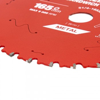 TCT Cirkelzaagblad Sandwichpanelen & Dun Metaal | 165x30Tx20mm – PREMIUM