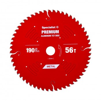190 mm – 56T Cirkelzaagblad Aluminium Zaagblad - Asgat 30 mm - PREMIUM Kwaliteit - SPECIALIST+