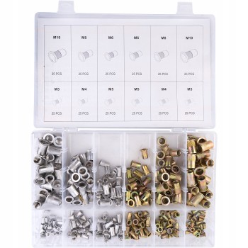 blindklinkmoer set 300 stuks , Staal , Aluminium