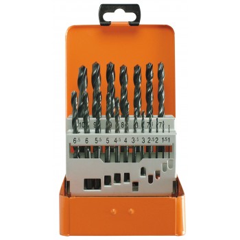 Spiraalboorcassette HSS, 1 - 10mm DIN 338 type N ECO 19 st , Metalen cassette