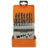 Spiraalboorcassette HSS, 1 - 10mm DIN 338 type N ECO 19 st , Metalen cassette
