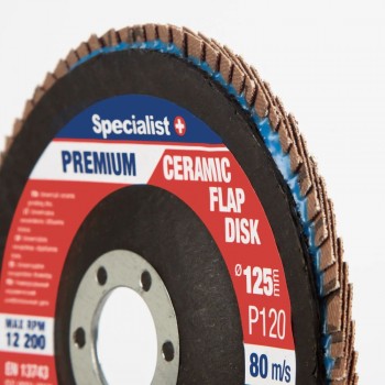 Lamellenschuurschijf 125 mm P40 – Ceramic PREMIUM voor RVS & Staal