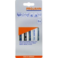 PROJAHN decoupeerzaagbladen T-schacht professionele set 5 dlg staal, hout , kunstof