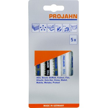 PROJAHN decoupeerzaagbladen T-schacht professionele set 5 dlg staal, hout , kunstof
