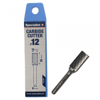 Hardmetalen stiftfrees , stiftfrees met kopvertanding - ZYAS 12 x 20 x 6 mm ''Specialist+''