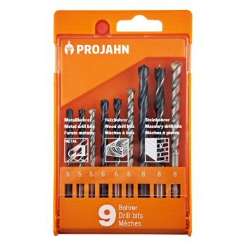 Universele Boorset in Kunststofkassette – 9-delig (5–8 mm) voor Staal, Steen & Hout Universele Boorset in Kunststofkassette – 9-delig (5–8 mm) voor Staal, Steen & Hout