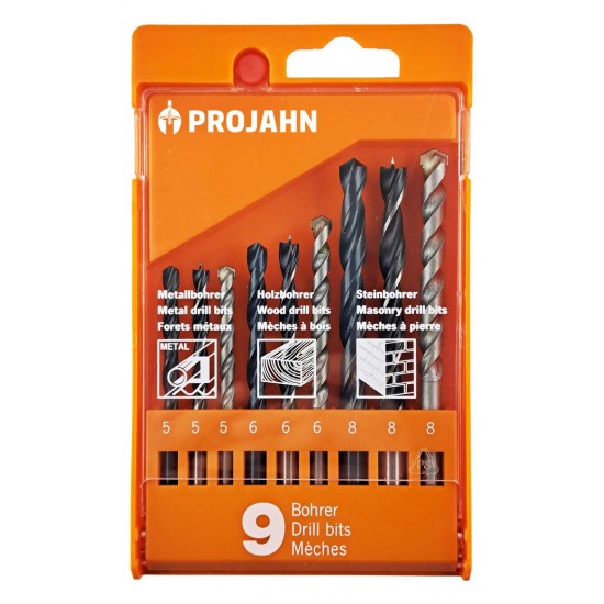 Universele Boorset in Kunststofkassette – 9-delig (5–8 mm) voor Staal, Steen & Hout Universele Boorset in Kunststofkassette – 9-delig (5–8 mm) voor Staal, Steen & Hout