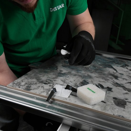 CordSET Diamantdraad Tegelsnijset voor Radius- en Hoekuitsparingen in Keramische Tegels & Porcellanato - CordSET - set for radius gres cutting