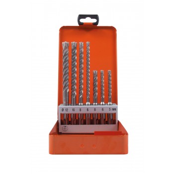 ''PROJAHN'' Hamerborenset , Rocket-5 SDS+ Quattro-X, 4 snijder , 7-dlg, ø 5-12mm Metalen cassette