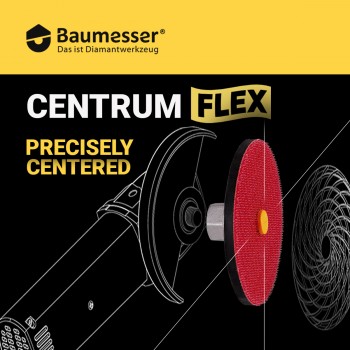 Steunschijf-Flex met Baumesser klittenband 100mm x M14, voor diamantpolijstschijven