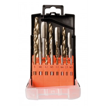 ''PROJAHN'' Boor en Machine Tappen-set HSS-Co / cobalt 14dlg M3-M12 ''PROJAHN'' Boor en Machine Tappen-set HSS-Co / cobalt 14dlg M3-M12