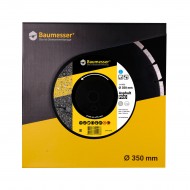 Diamantzaag Asphalt PRO ,Diamanten doorslijpschijf 350 x asgat 25,4 x 3,5 mm Baumesser, 10mm diamant segment