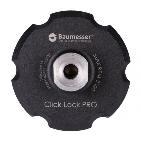 Magnetische steunschijf 100 * M14 CLICK-LOCK PRO '' Baumesser '' 