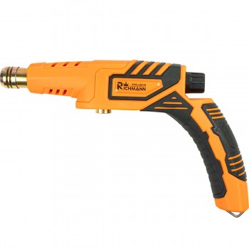 Gasbrander met piëzo-ontsteking voor 7/16" gaspatronen, gasbus