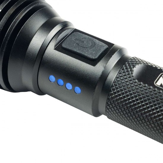 Aluminium Zaklamp oplaadbaar – 10W LED, 1000 lumen, 164mm, met Zoomfunctie Aluminium Zaklamp oplaadbaar – 10W LED, 1000 lumen, 164mm, met Zoomfunctie