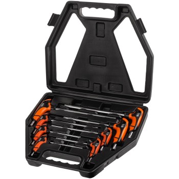 Torx Sleutelset met T-greep T15–T50 mm – 8-delig – CR-V Staal – In Opbergkoffer