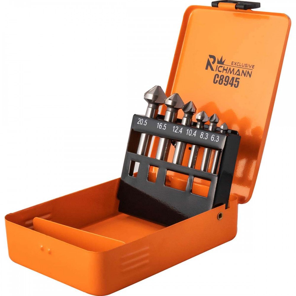Verzinkfrees Set Voor In Metaal 6 3 20 5 Mm 6 delig verzinkfrees-set-voor-in-metaal-6-3-20-5-mm-6-delig