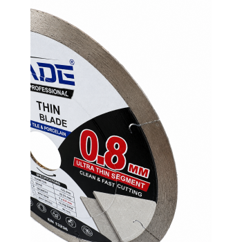 Diamantzaagblad 125 mm – Ultra Dun 0,8 mm – Voor Keramiek, Tegels & Porselein – Nat Zagen – 22,23 mm - Diamantschijf