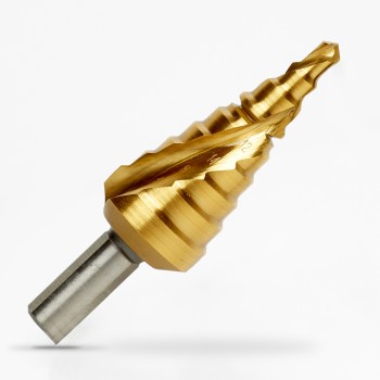 4 - 20 mm HSS Trappenboor , stappenboor , TiN - gecoat 4 - 20 mm HSS Trappenboor , stappenboor , TiN - gecoat