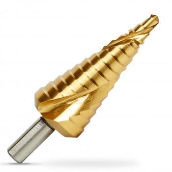 6 - 30 mm HSS Trappenboor , stappenboor , TiN - gecoat 6 - 30 mm HSS Trappenboor , stappenboor , TiN - gecoat