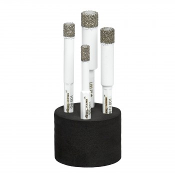 Boorset voor Tegels - Harde, Vierdelig - Maten 6, 8, 10, 12 mm, Hexagonale Schacht, Geschikt voor Materialen zoals Keramiek, Graniet, Porselein