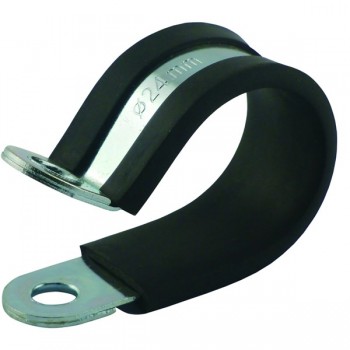 5 / 15mm verzinkte leidingklemmen met rubber inlage