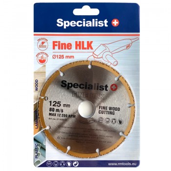 FINE HLK 125 x 22.23mm , carbide korrel gecoat all-cut blade FINE HLK 125 x 22.23mm , carbide korrel gecoat all-cut blade