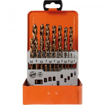 ''Projahn'' HSS-Co cobalt Spiraalboren Set 1-10mm / 19dlg / DIN 338 / ECO