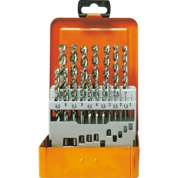 19-dlg Spiraalboorset 1 - 10 mm , HSS-Co DIN 338 Typ UF-L "Projahn''