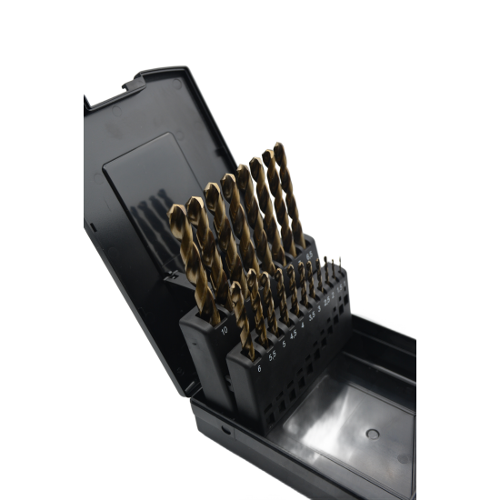 Professionele Metaalboren Set – 19-delig Cobalt (HSS-Co 5%) – Inclusief Opbergkoffer - RVS / staal boren