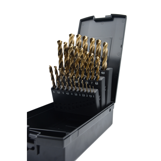 Professionele Metaalboren Set , RVS - INOX – 25-delig , 1-13 mm , Cobalt (HSS-Co 5%) – Inclusief Opbergkoffer